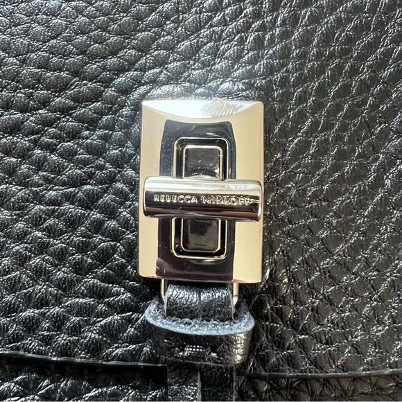 Rebecca Minkoff Darren Top Zip Leather Shoulder Bag Black NEW MSRP $328 - Picture 12 of 12